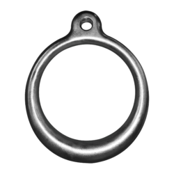 An image showing a metal trapeze ring.