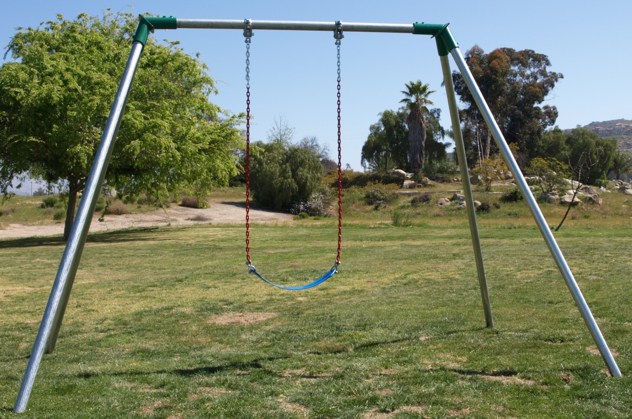 Single Post 2 Bay Swing  Commercial Playground Equipment