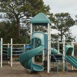 An image showing a playset in a park