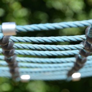 An image of some green nylon rope.