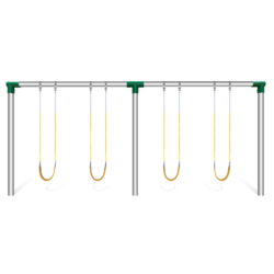 An image showing 5 inch swing frame with 4 swing seats.
