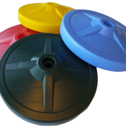 An image showing all the colors a disk comes in: red, yellow, blue, green.
