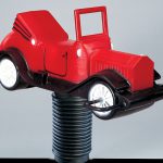 An image of a red car spring rider.