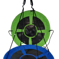 An image showing the 2 colors of the saucer swing: green, blue.