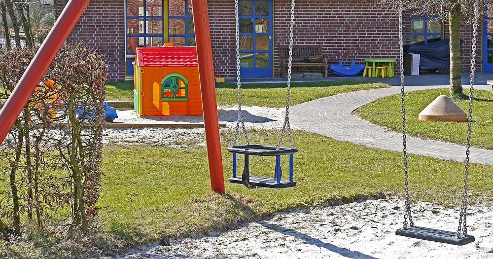 An image showing a playset in a park.