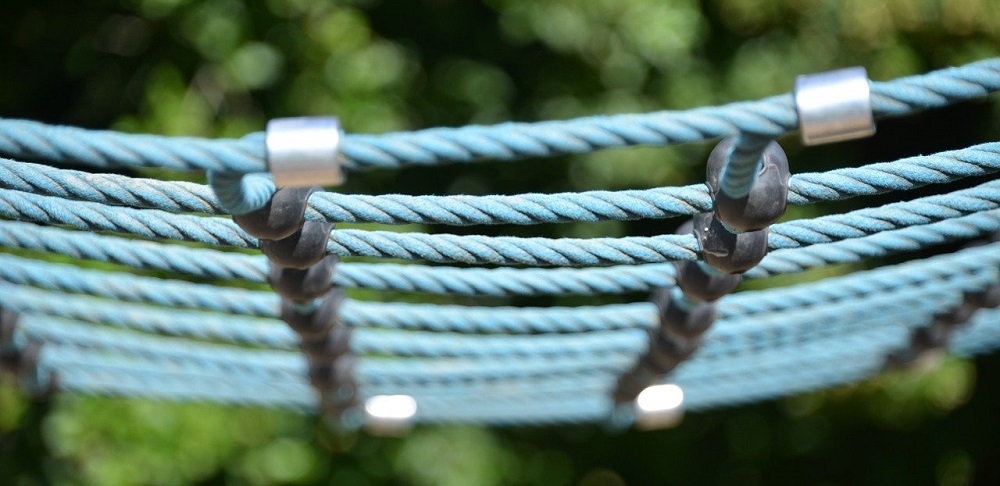 An image of some green nylon rope.